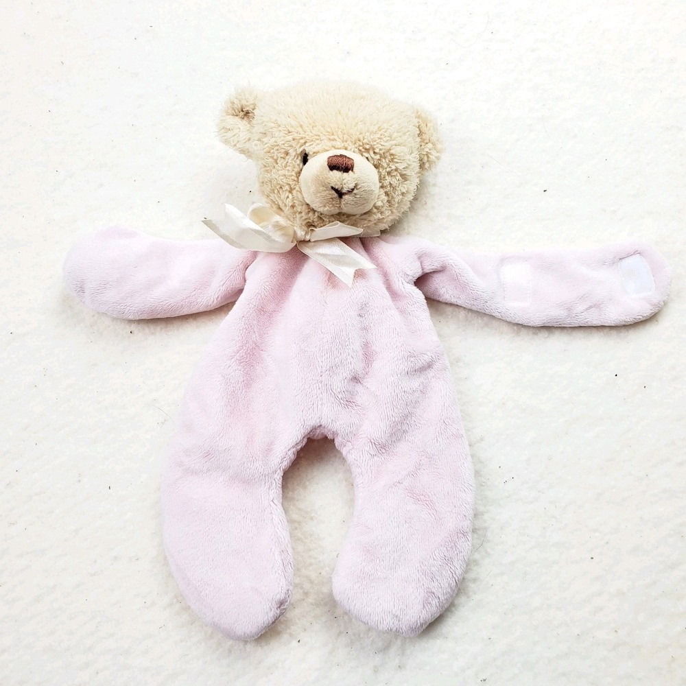 Baby Gund Pink Bear Teddi Paci Pacifier Clip Holder Plush Lovey Lovie 10 inch